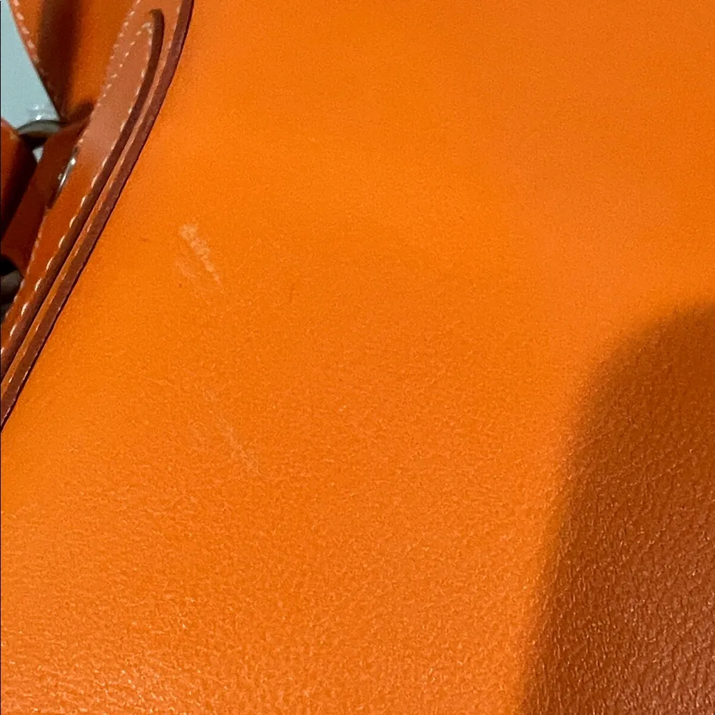 Celine Orange Tote Bag - Image 15