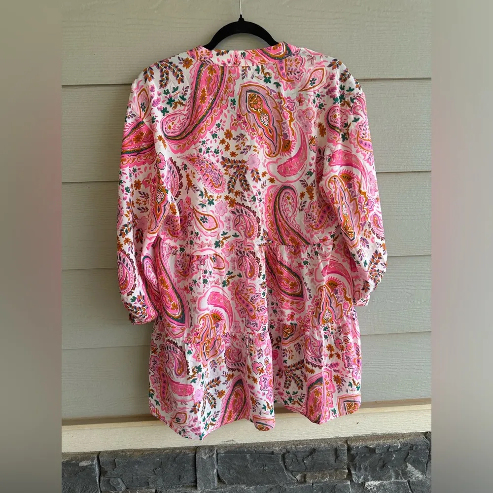Umgee Pink and Orange Paisley Blouse - Image 3