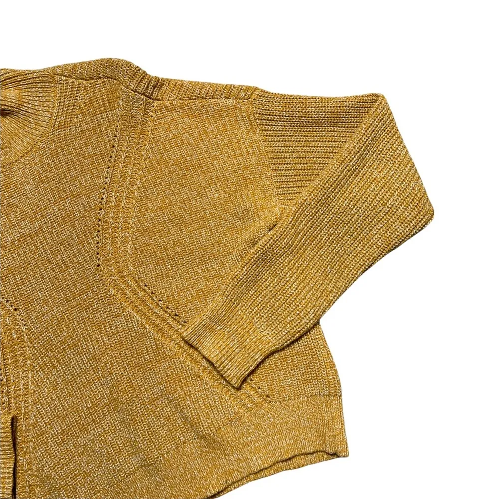 Kendall + Kylie Mustard Yellow Mock Neck Knit Sweater S - Image 3