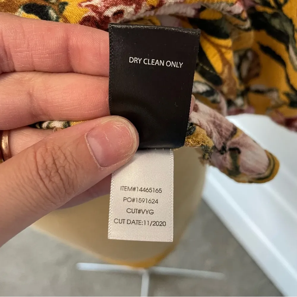 Yellow Floral Fit and Flare Crinkle Gauze Top - Image 8