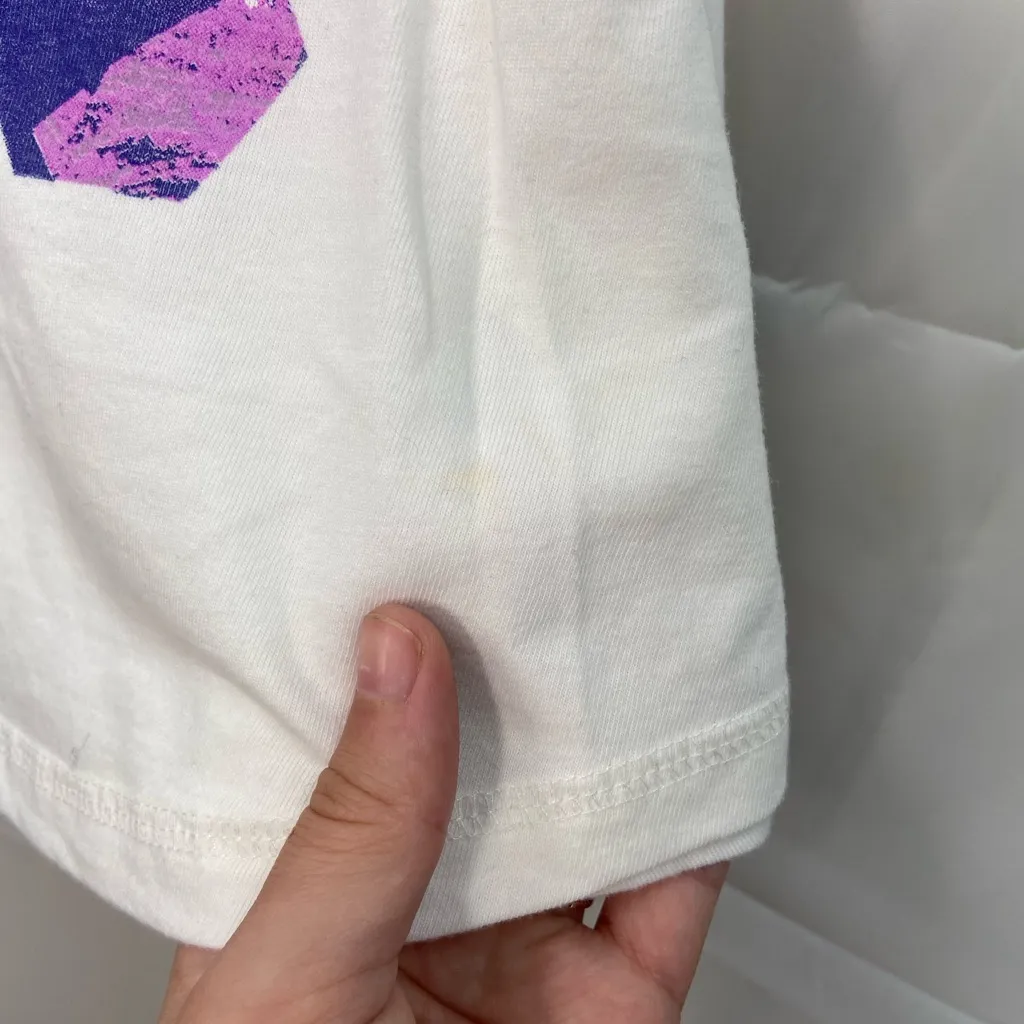 Tek Gear women’s white purple decal racerback active athletic tank top drytek XL - Image 4