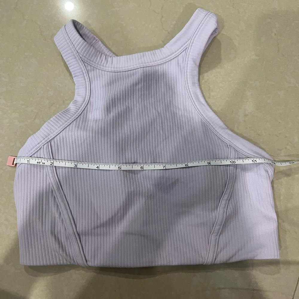 Lululemon Ribbed Nulu High-Neck Yoga Bra Faint Lavender (Size 4) - Image 9