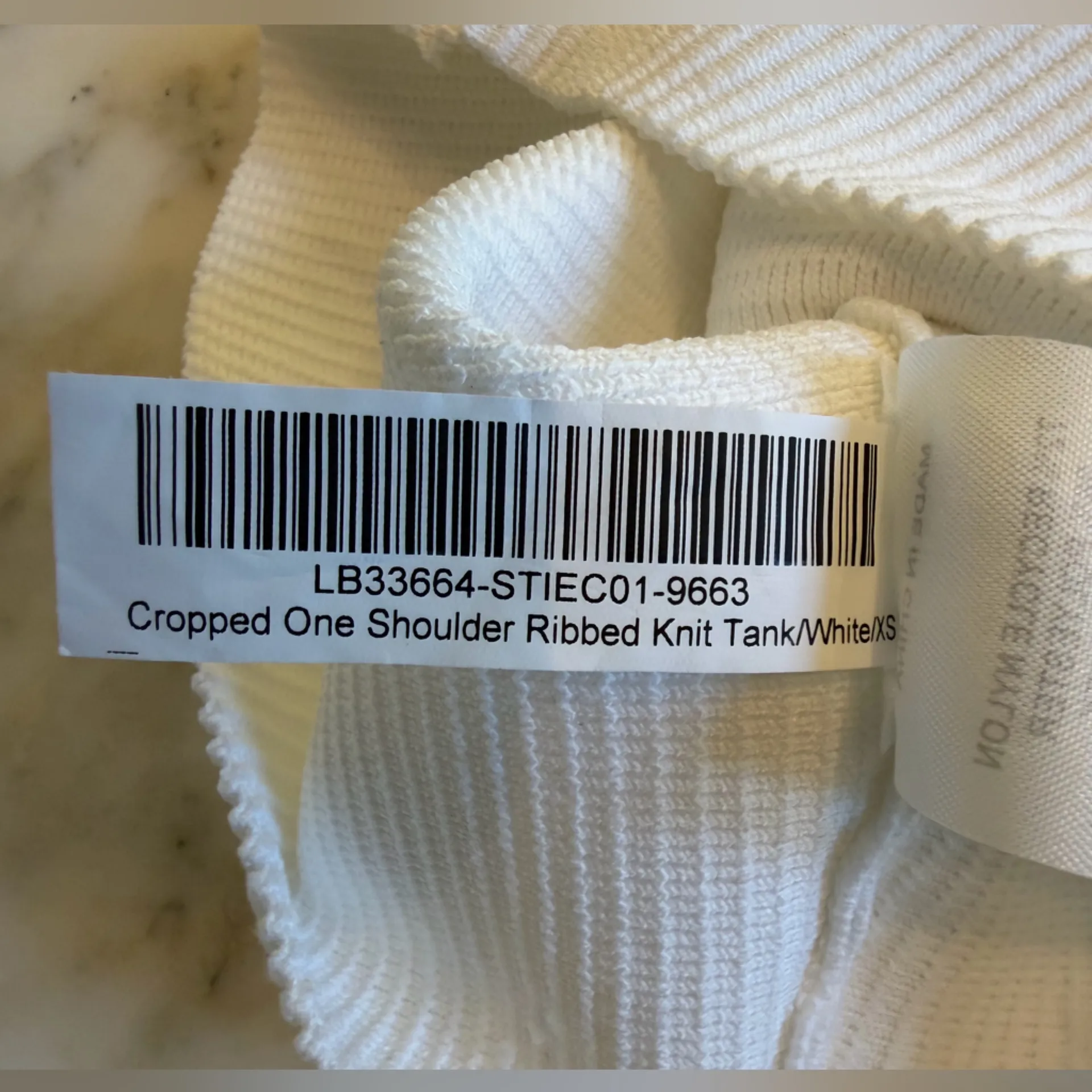 NWT Quince Women's Cropped One Shoulder Ribbed Sweater Knit Tank in White sz XS - Image 11