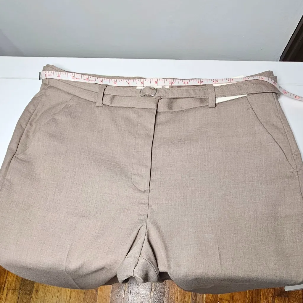 Abercrombie & Fitch HR Belted Ankle Straight Pant - Brown - Women's Size 31 - Image 6