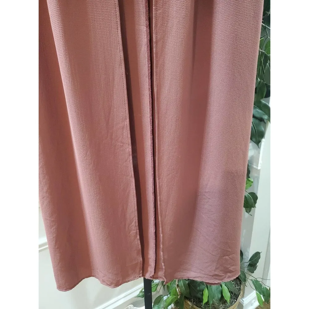 Windsor Pink High Waist Back Zip A-Line Pleated Maxi Skirt With Shorts Size S - Image 4