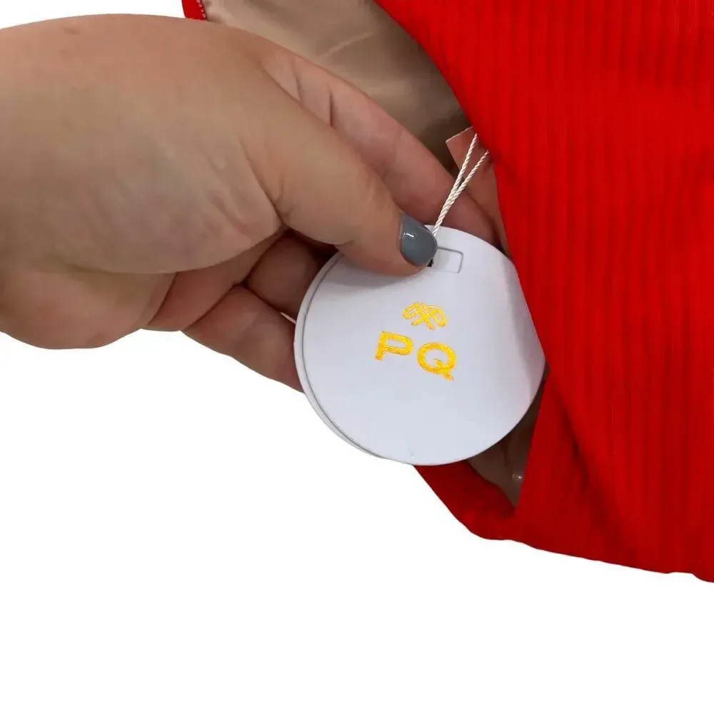 PilyQ Athena Full Coverage Bikini Bottoms‎ Swim Red Size Medium - Image 9