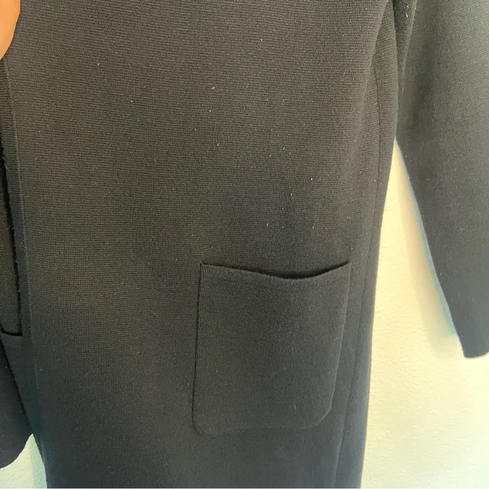 J. Crew 365 Juliette collarless sweater-blazer black medium - Image 6