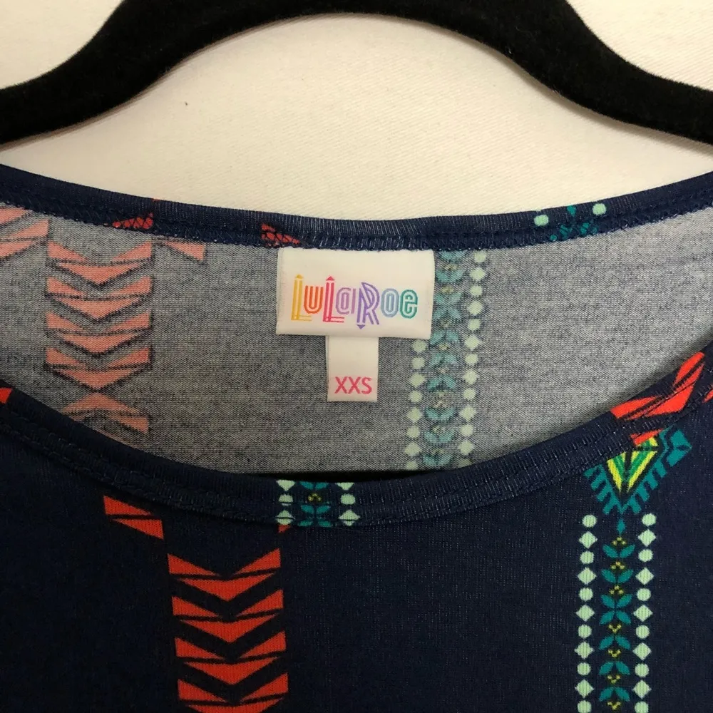 Lularoe Irma Top Aztec Print Blue Size XXS - Image 4