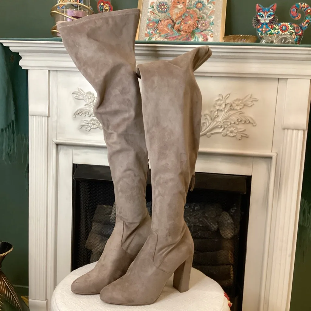 Steve Madden Emotions Taupe Over-the-Knee Boots‎ - Image 2