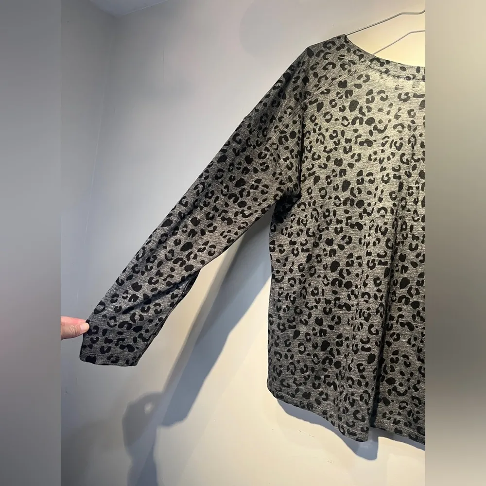 RAILS Sami Charcoal Leopard Print Linen Lyocell Sz Large - Image 11