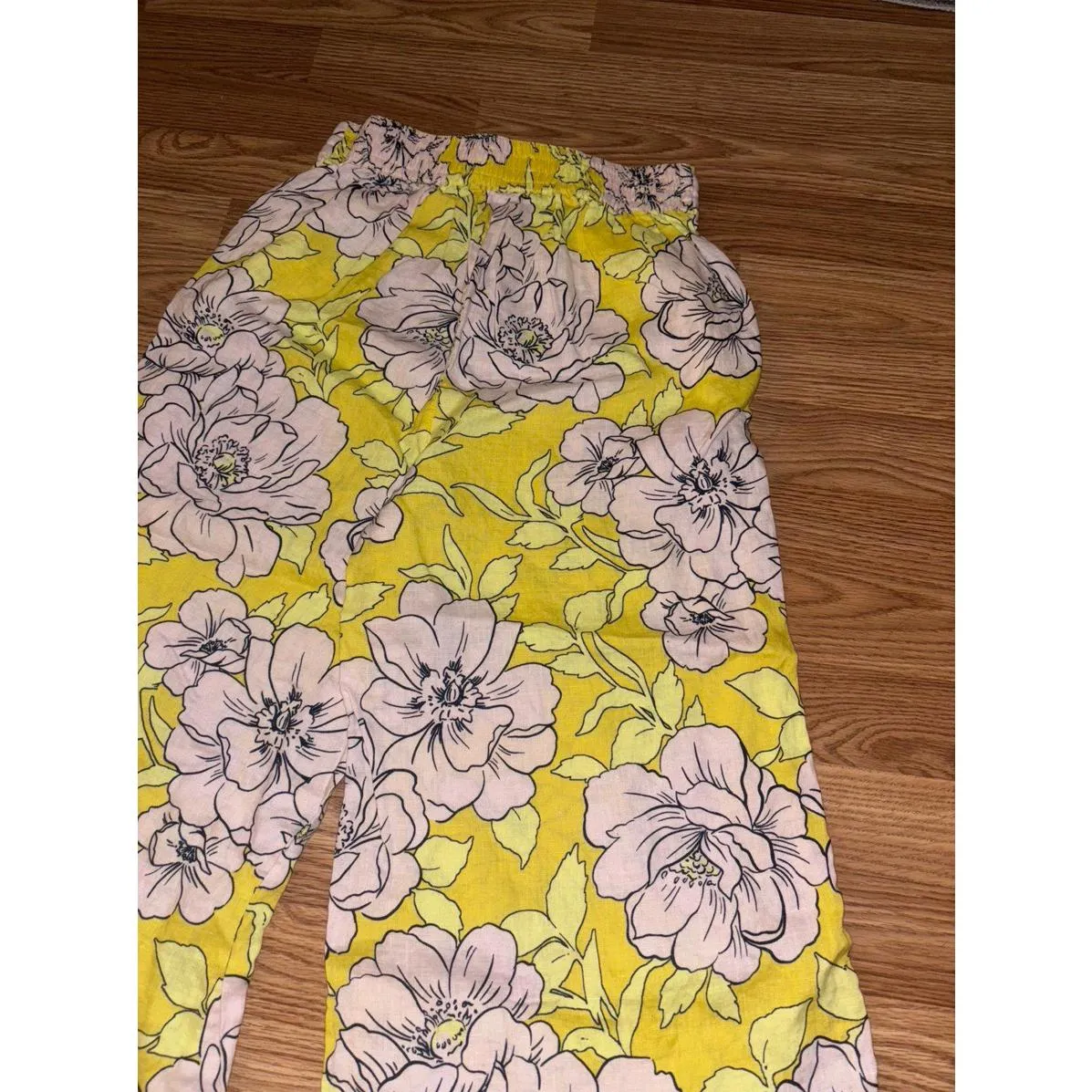 C&C California Floral Linen Wide Leg Pants Size Small - Image 8