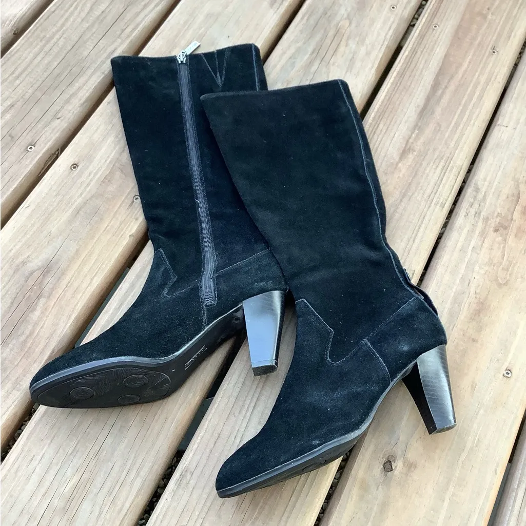 Women’s genuine suede leather boots 🖤🖤 Black Size 8 - Image 12