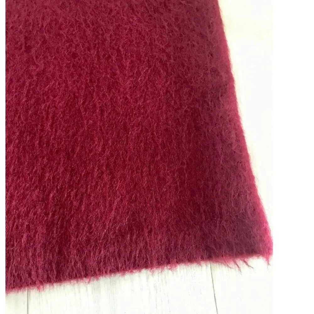 Vintage Y2K Ann Klein Moher kneelength skirt in burgundy size 10 - Image 3