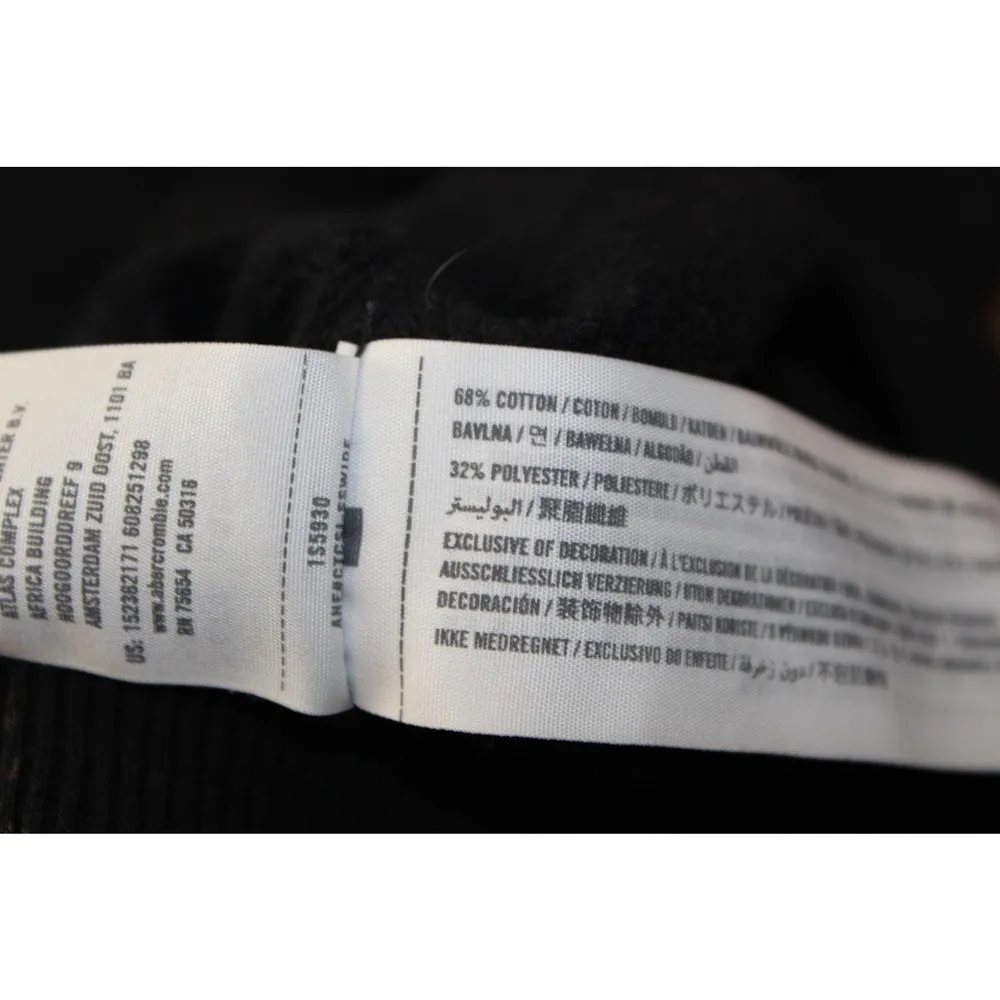 Women's Abercrombie & Fitch Black Zip Up Long Sleeve Hoodie Sweatshirt Size XS - Image 4