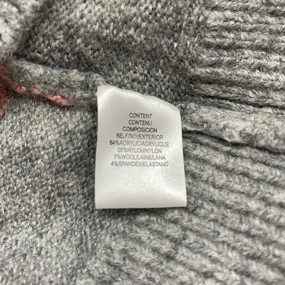 Wayf NWT Grey and Pink Stripe Sweater with Waist Tie Large - Image 9