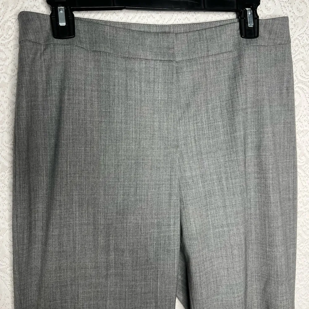 Lafayette 148 New York Barrow Gray Wool Blend Dress Pants Size 8 Has Hole - Image 4