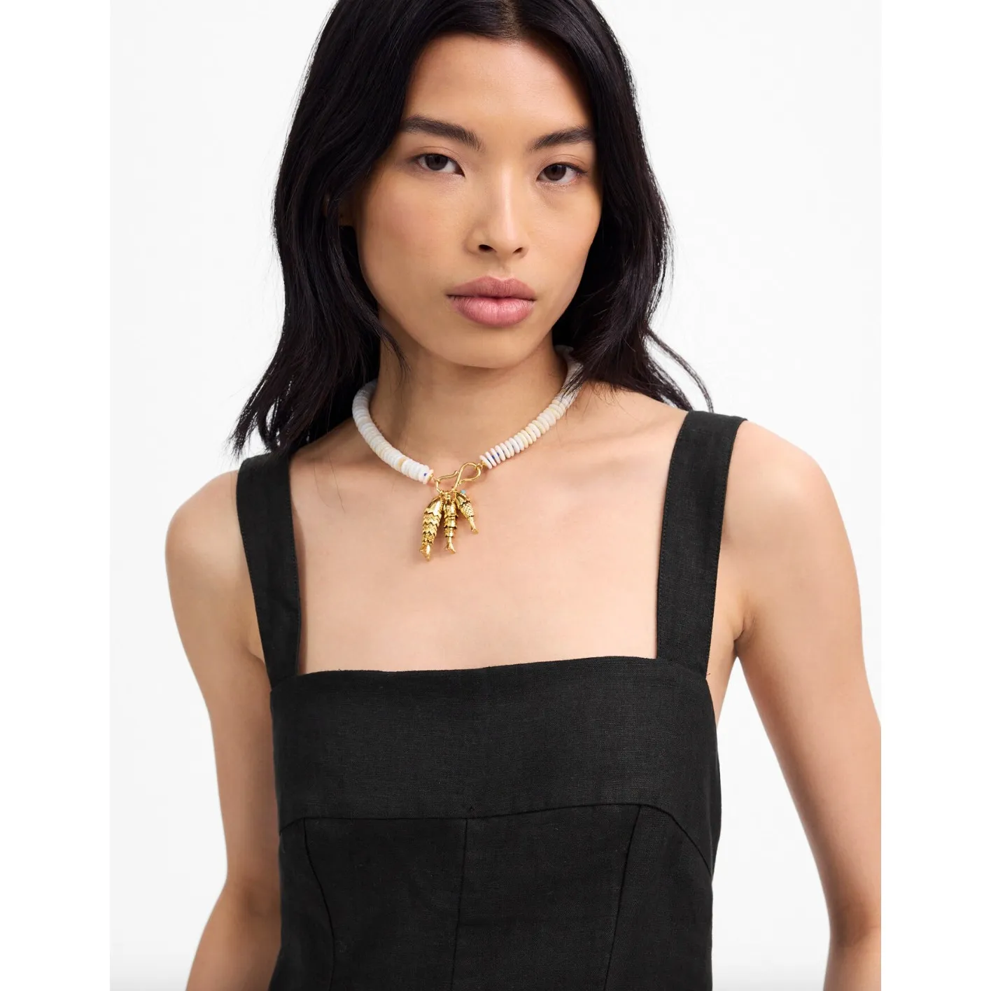 NEW Madewell Squareneck Wide Leg Jumpsuit 100% Linen Black Minimalist US 2 - Image 5