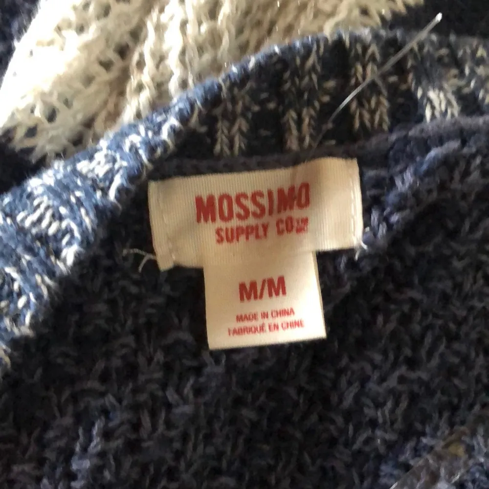 MOSSIMO SUPPLY CO Blue&Cream Knit Top Size M - Image 6