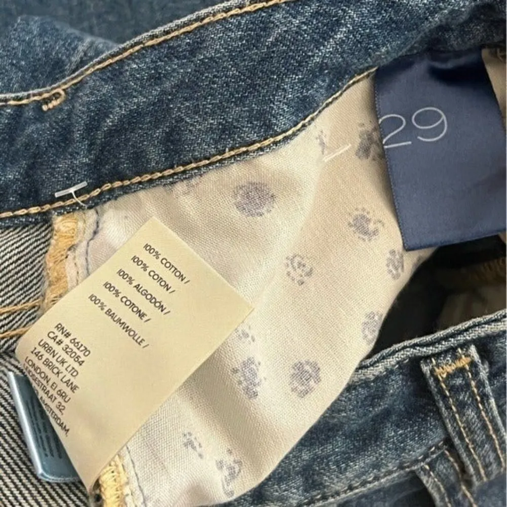 ANTHROPOLOGIE Pilcro The Joey High Rise Destroyed Straight Jean Size 29 NEW $140 - Image 10