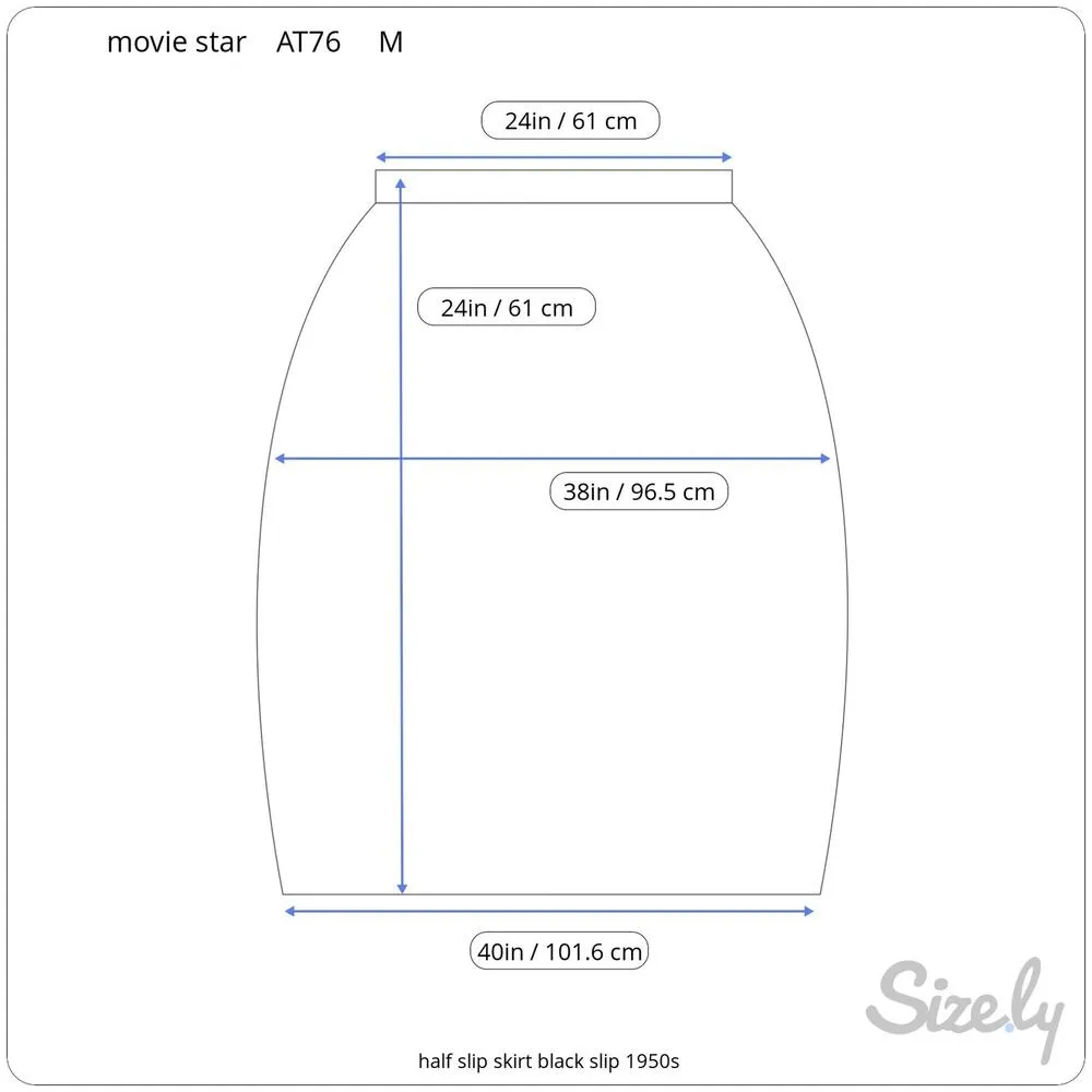 half slip skirt black slip 1950s Size M - Image 3