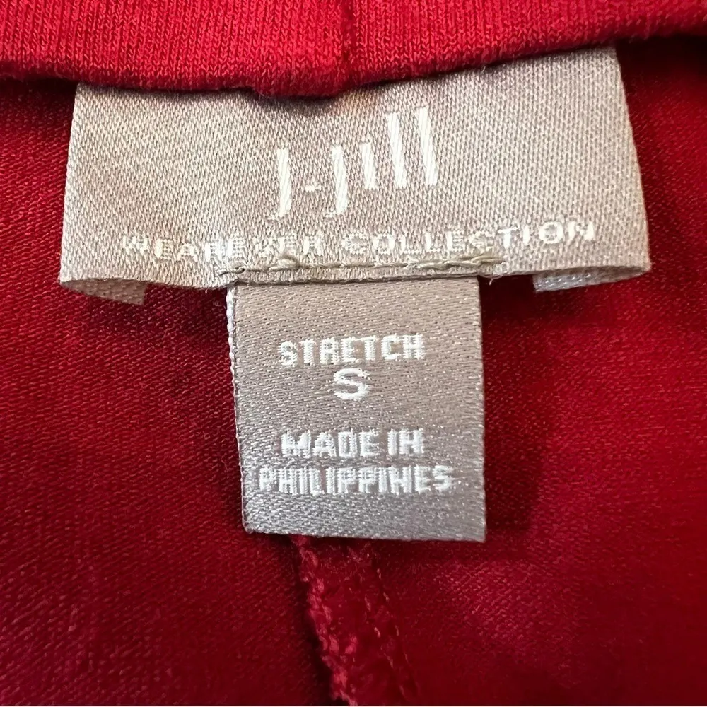 J Jill Wearever Red Sleeveless Top L & Midi Skirt Set Size S Stretch Two Piece Size L - Image 9