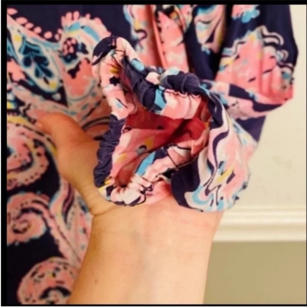 Lilly Pulitzer Elsa Pink Navy Pop Up For the Halibut Top Size XXS - Image 7