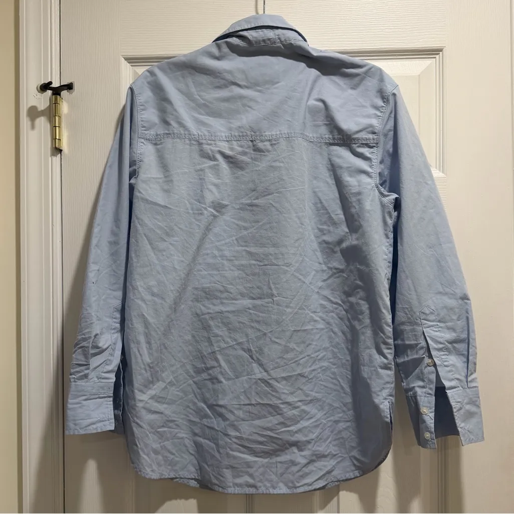 Abercrombie and fitch 90s oversized Light Blue Button-Down Shirt - Image 6
