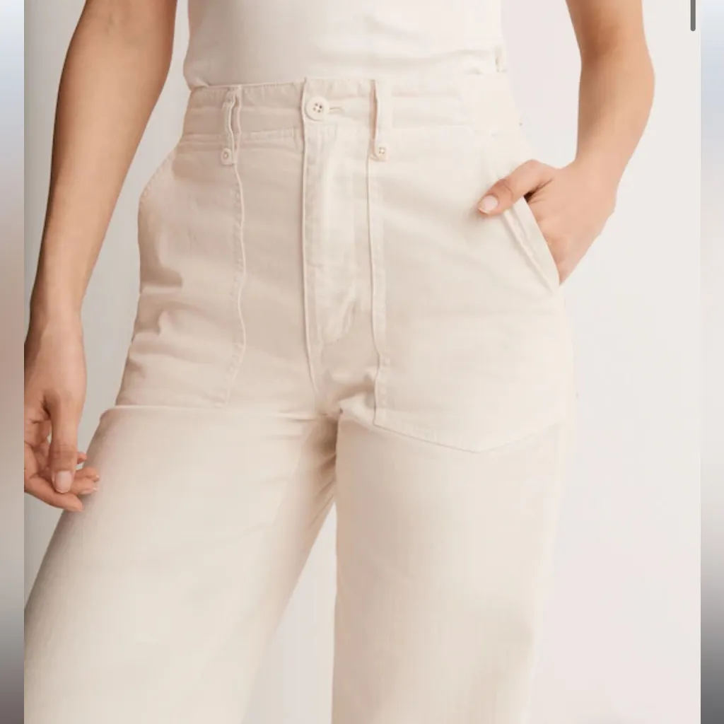 Madewell The Perfect Vintage Wide-Leg Pant:
Utility Edition in Vintage Linen - Image 4