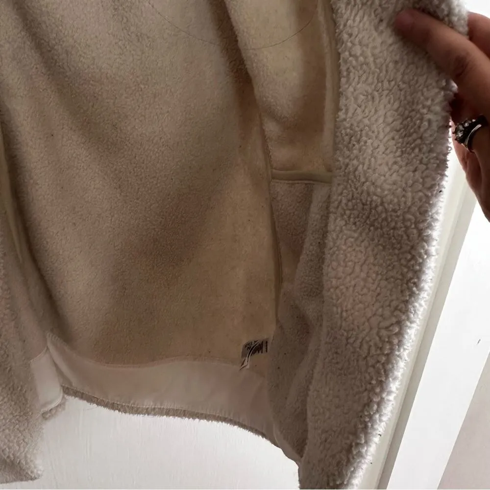 Vineyard Vines Ivory Open Front Ling Fleece Vest Medium - Image 9