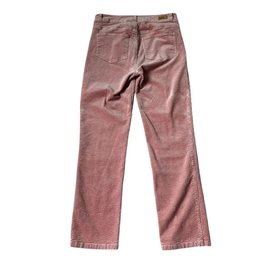 Paige Pink Hoxton Slim Corduroy Flat Front Pants Women Size 28 | 68-25 - Image 2