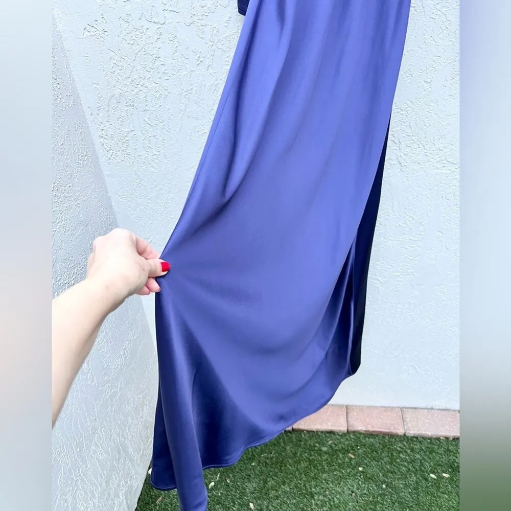 NONchalant the label Dumas maxi dress Extra large eggplant purple satin gown Size XL - Image 10