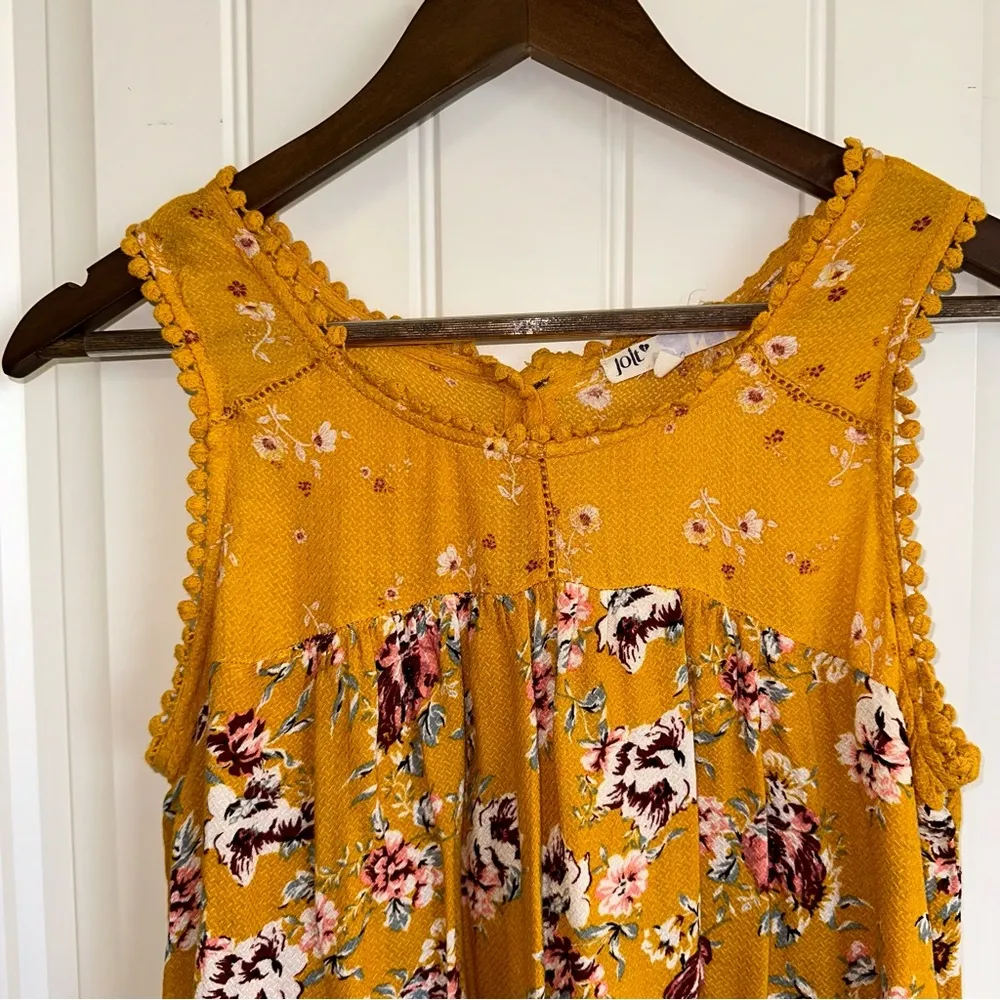 Jolt  yellow two layer sleeveless top women, medium - Image 3