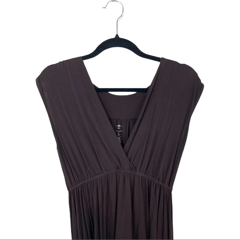 Spense Women's Dress Brown Medium Empire Waist Vneck Viscose Cap Sleeve - Image 6