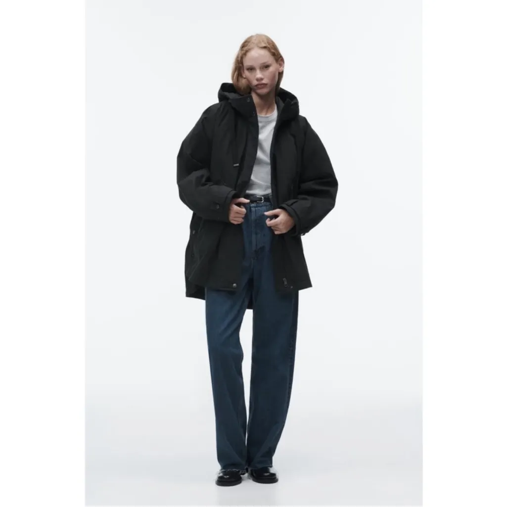Zara The Minimal Parka Limited Edition Oversized Puffer Jacket Coat Size Medium - Image 5