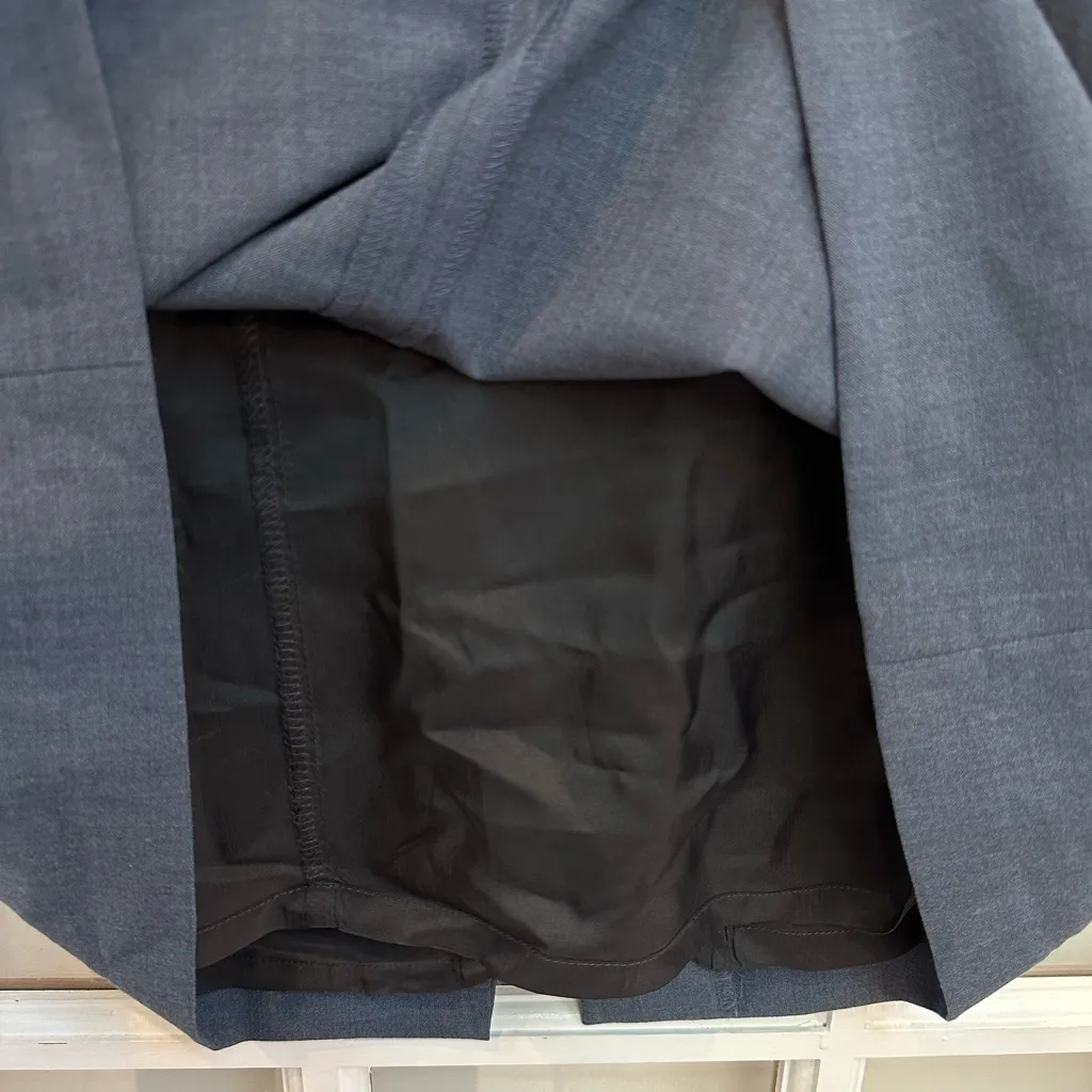 Vintage GAP Y2K 2000’s Stretch Indigo Celtic Blue Midi Pencil Skirt Wool Size 8 - Image 5