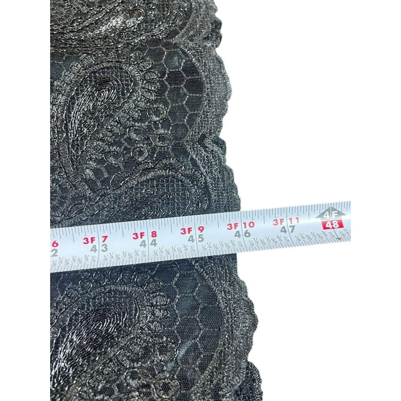 Lily & Taylor Black Lace Formal Dress Women’s 6 Satin Shawl Collar Midi Evening Size 20W - Image 9