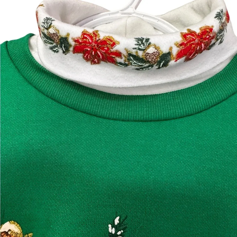 Green Bear Nutcracker Turtle Neck‎ Christmas Sweater Size 18W Red - Image 4