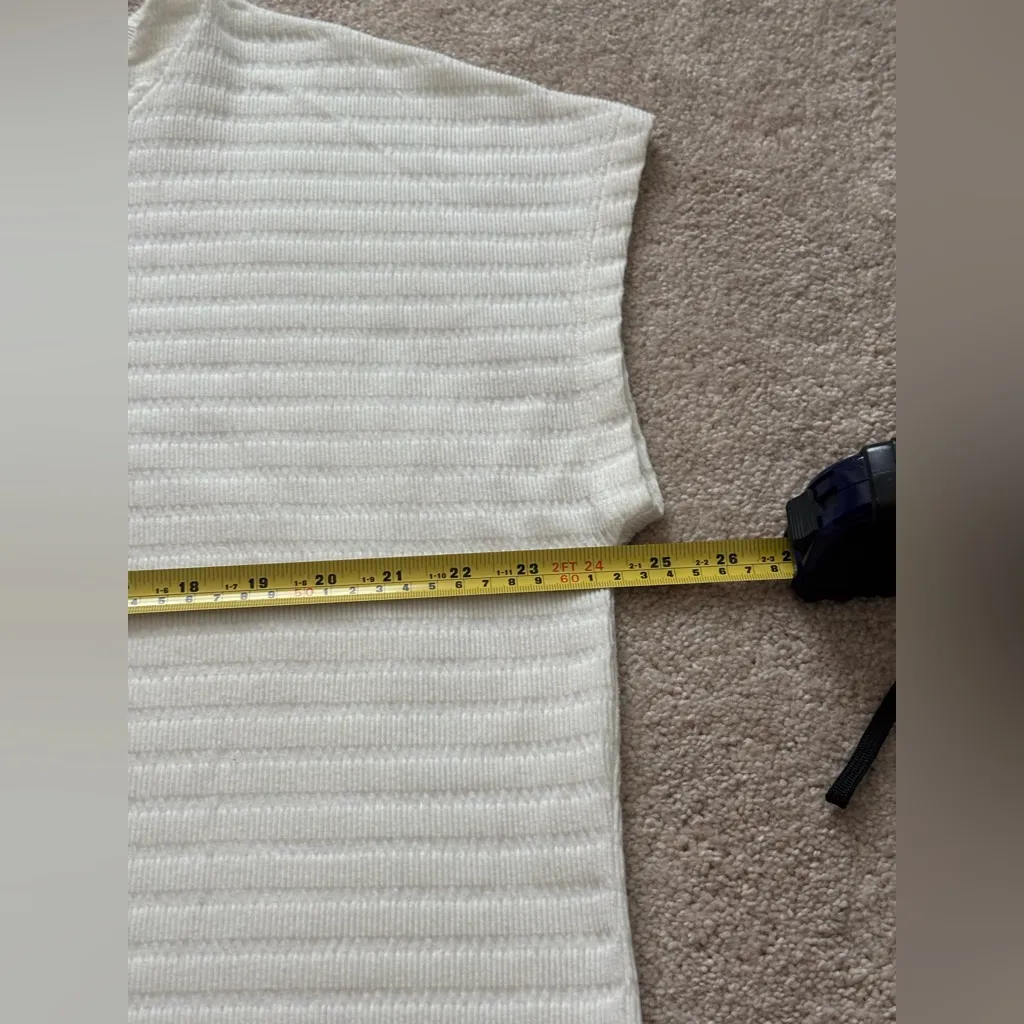 Soft Surroundings Textured Knit Short Sleeve Top White - Image 5