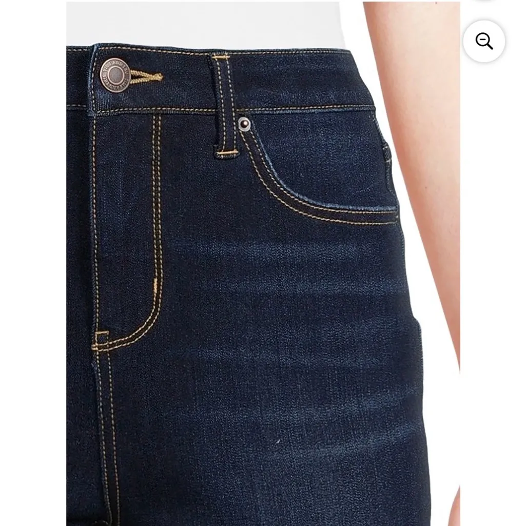 Time and Tru Women's High Rise Skinny Jeans Size 16 Short Blue - Image 3