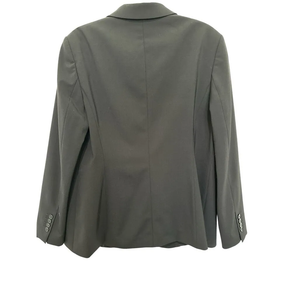 BOSS by Hugo Boss Janeri12 Wool Notch Lapel Collar Long Sleeve One-Button Blazer - Image 4