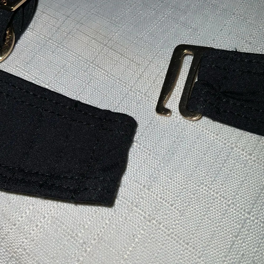 Catherine Malandrino Women's Twist Top High Waist Bottom Black Bikini Swimsuit L - Image 8