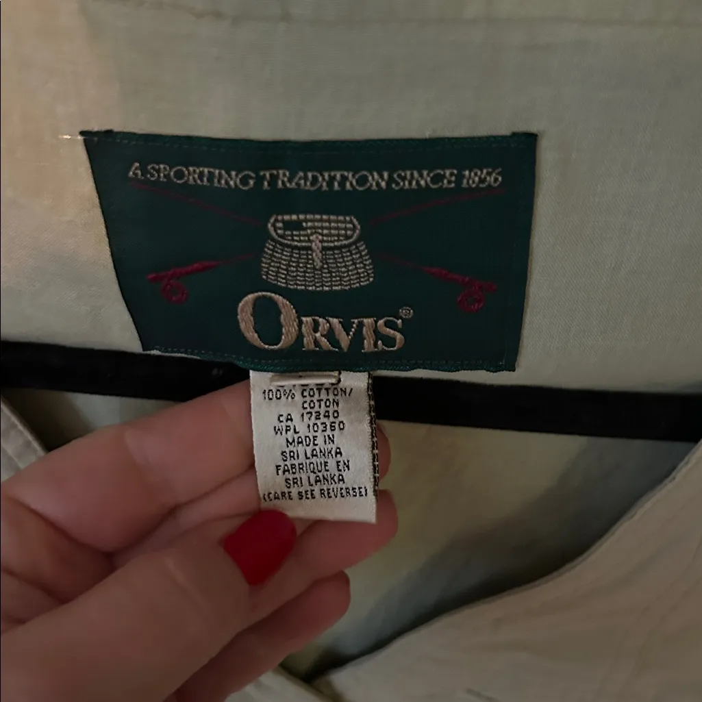 Orvis Vintage Women's Fly Fishing Hunting Vest Khaki Tan Utility Size Large‎ - Image 3