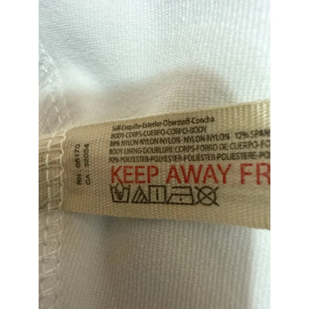 Free People Intimately White Short Sleeve Square Neck T Shirt Bodysuit Top Sz XS - Image 4