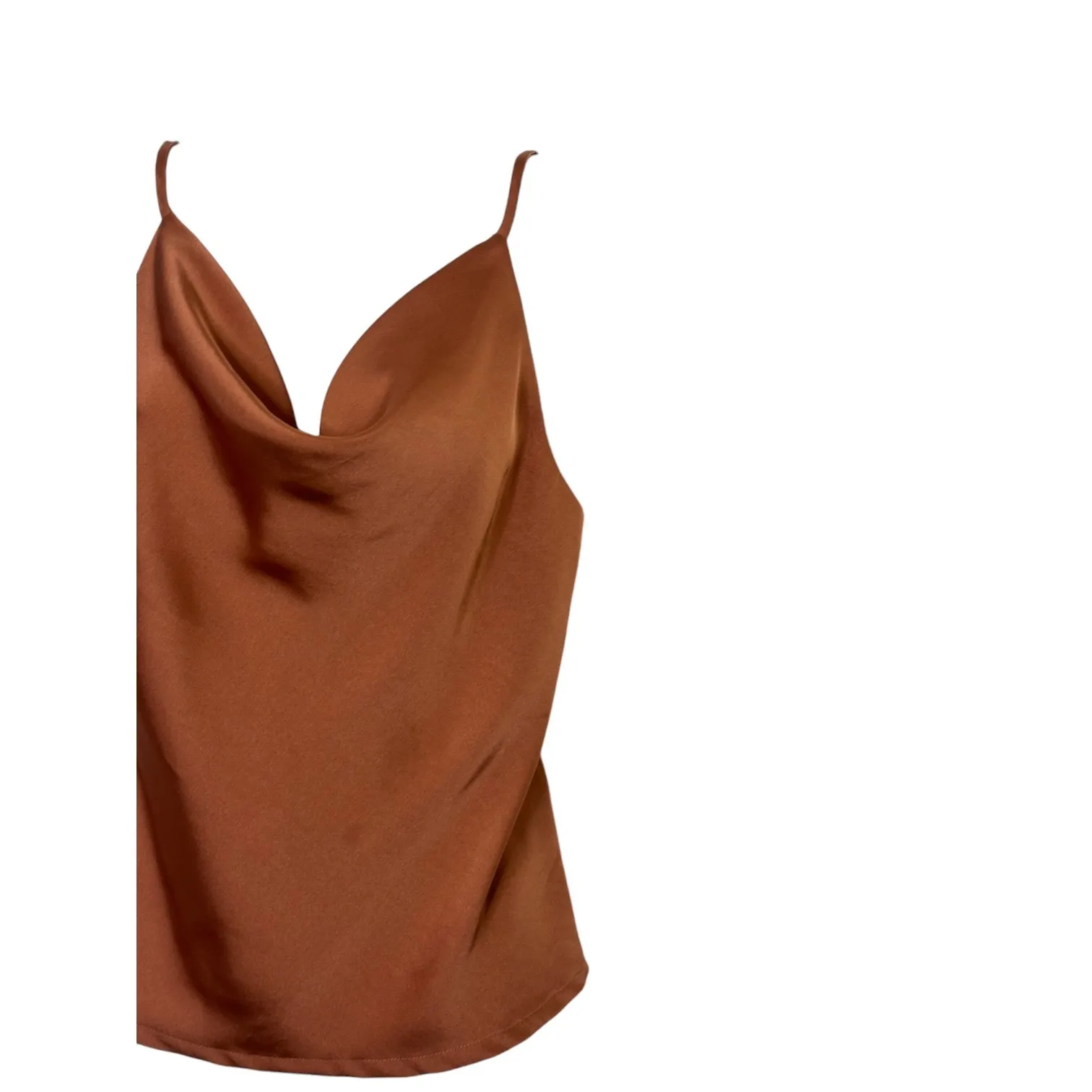Bishop + Young Rose Gold Cowl Neck Camisole Cami Top Tank Size Small - Image 5