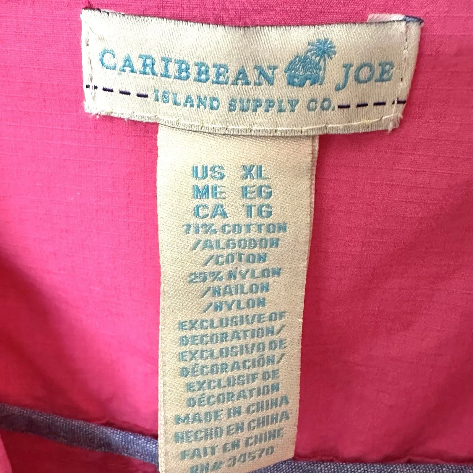 Caribbean Joe Jacket Women’s XL Utility Pink Pockets Button Up - Image 2