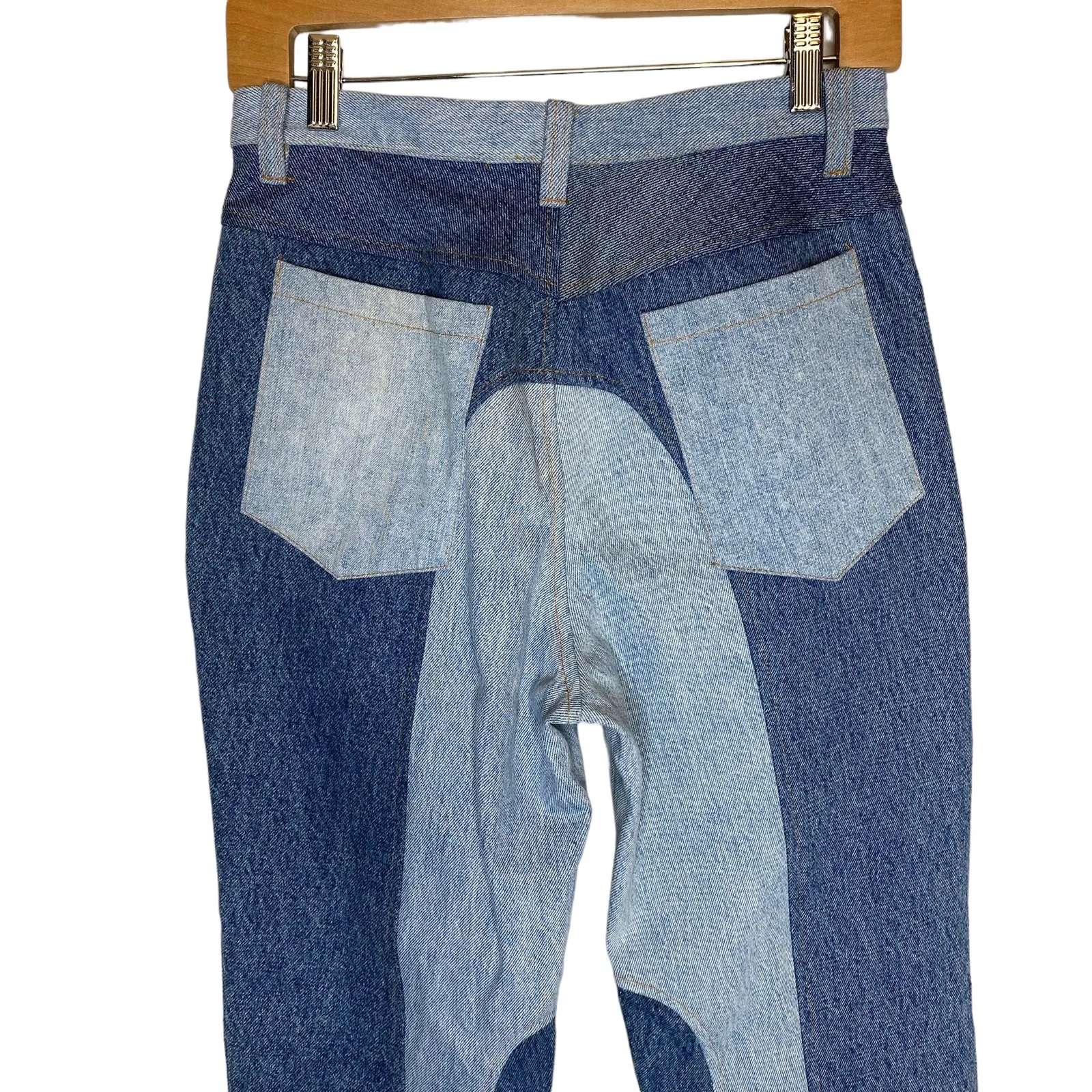 EB Denim Kendall High Rise Patchwork Jeans Blue Size undefined - Image 5