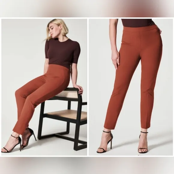 SPANX On the Go Ankle Slim Straight Pants Bronze Glow - Image 2