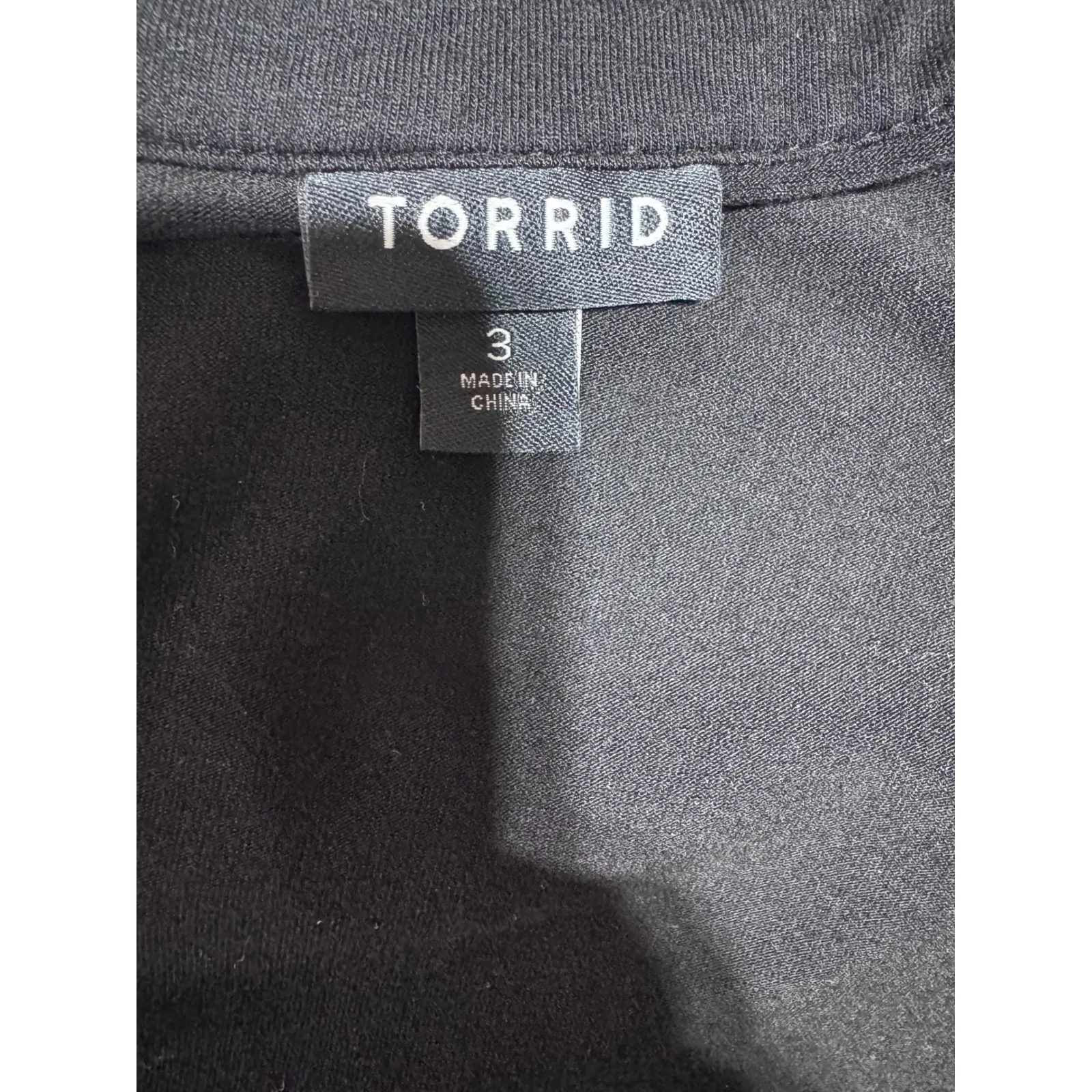 Torrid Black Long Sleeve V Neck Tunic Shirt Dress Plus Size 3X - Image 3