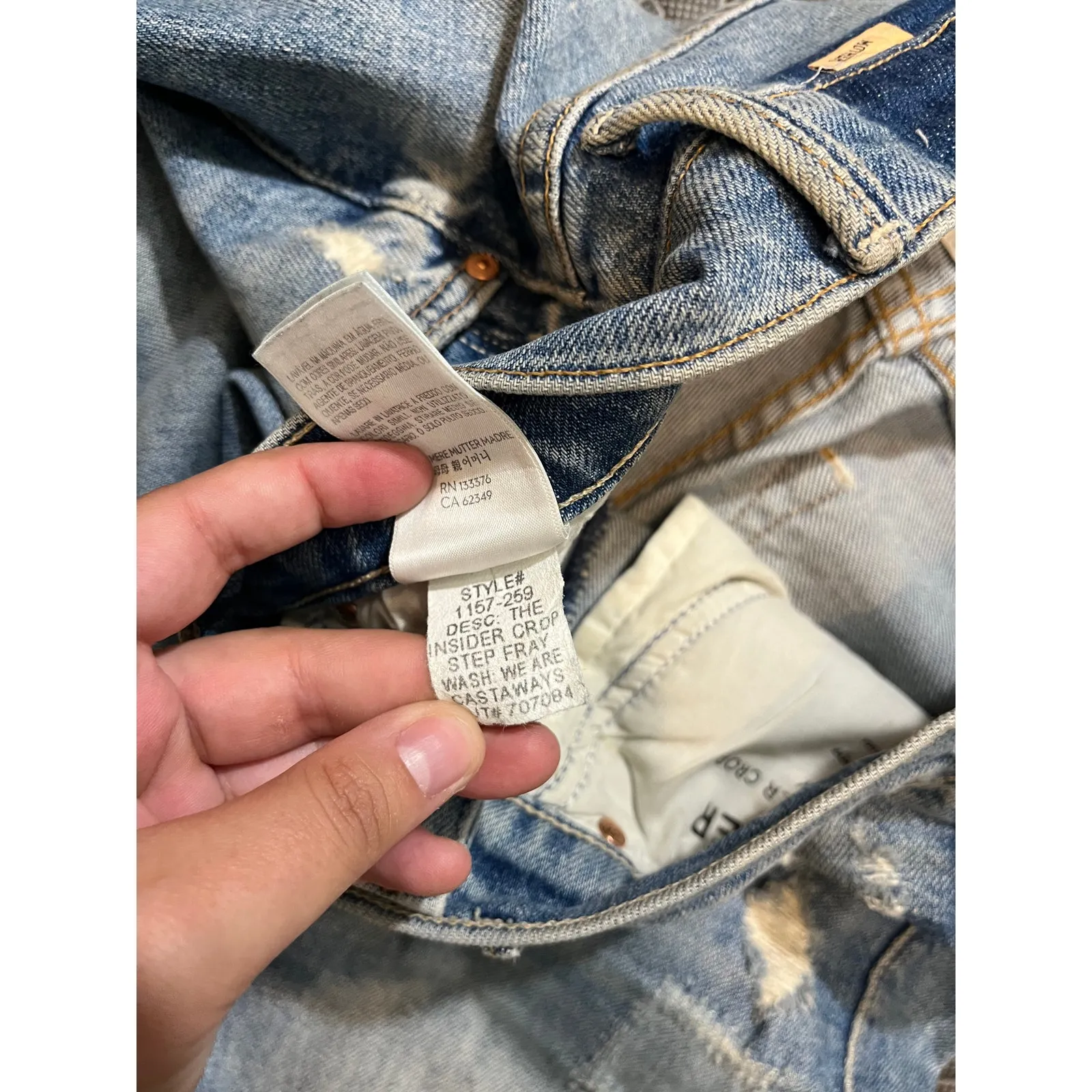 Mother Superior The Insider Crop Step Fray Jeans‎ In We Are Castaways Size 24 Blue - Image 6