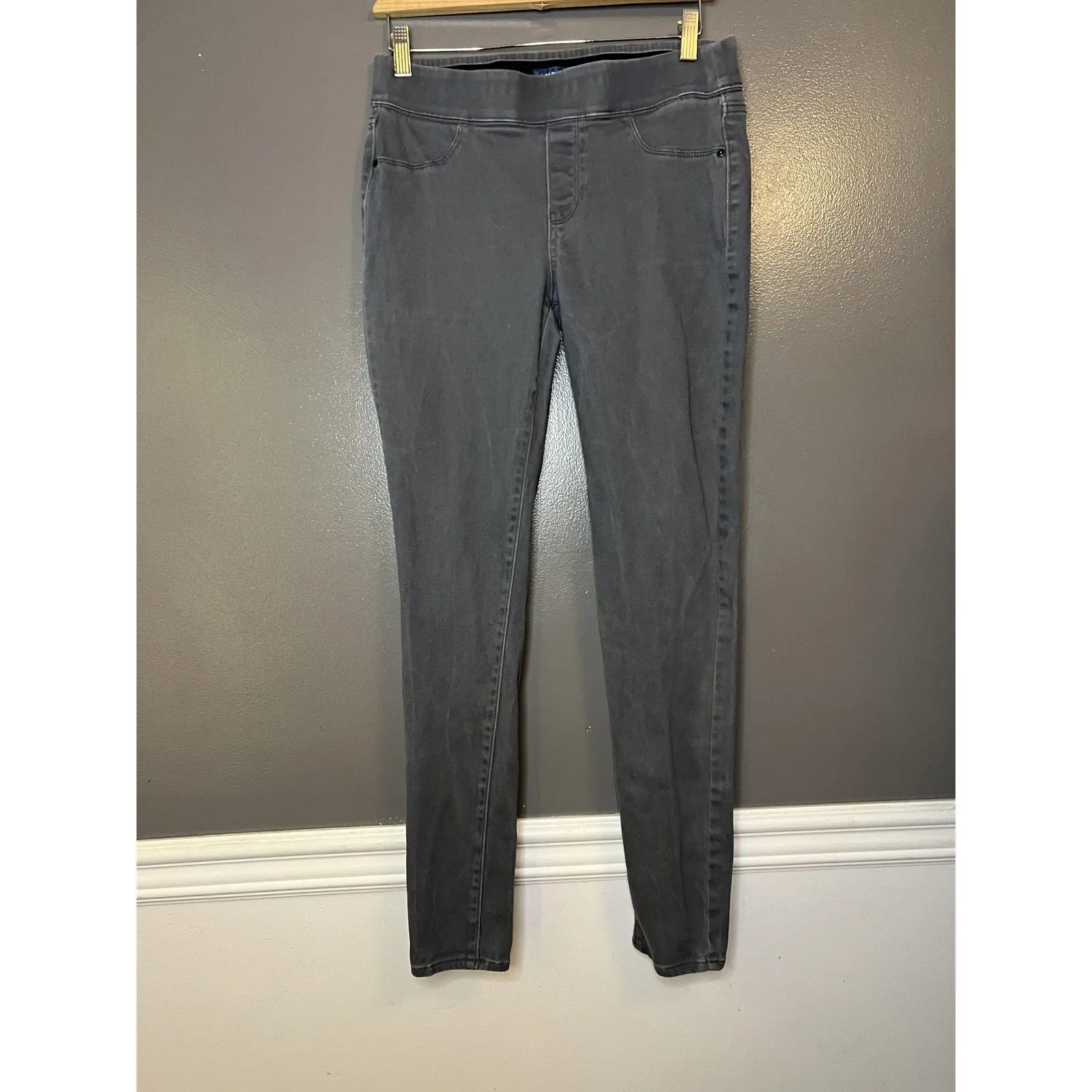 Old Navy Jeans Womens 6 Gray Rockstar Mid-Rise Skinny Jeggings Pull-On Stretch - Image 2
